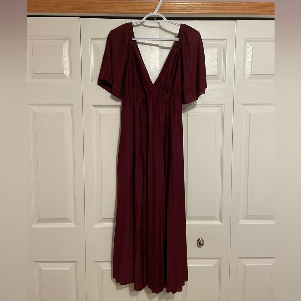 Asos burgundy maternity dress size US 10.